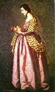 Francisco de Zurbaran st, dorotea. oil painting artist